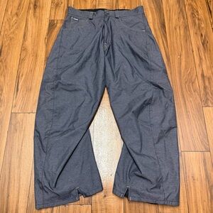 Volcom Mens Medium Snow Ski Snowboarding Denim Pants Baggy Jeans Boot Gaiter